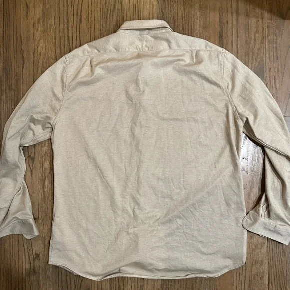 Polo Ralph Lauren Knit Dress Shirt-Tan Herringbone-Size XXL - Picture 2 of 8